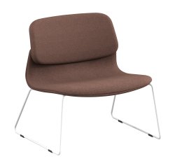 Loungezetel SOLAIRU met sledevormig onderstel