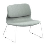 Kaminstuhl Lounge SOLAIRU mit Schlittenbasis