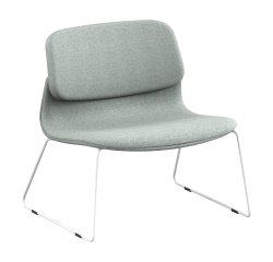 Kaminstuhl Lounge SOLAIRU mit Schlittenbasis