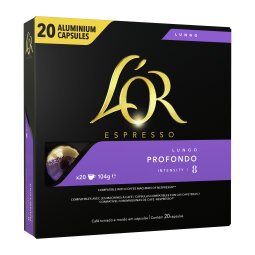 Coffee capsules L'Or Espresso Lungo Profondo - box of 20