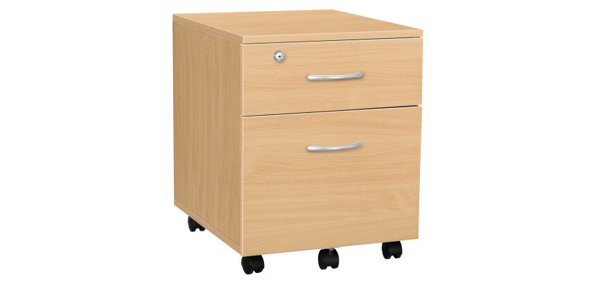 Caisson mobile bois classique 2 tiroirs