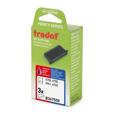 Almohadilla Printy 6/4750/2 Trodat - Lote de 3 bicolor