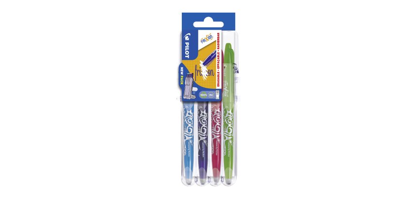 Stylo roller Pilot Frixion Ball effaçable écriture fine - Set de 4 couleurs fun