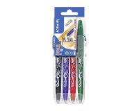 Bolígrafo roller Pilot Frixion Ball borrable, escritura fina - Set de 4 colores clásicos