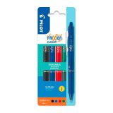 Stylo roller Pilot Frixion Ball Clicker effaçable écriture fine - Set de 4 couleurs classiques
