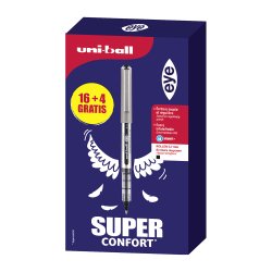 Pack of 20 roller ballpoint pens Uni Ball Eye + 4 for free