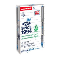 Pack de 16 bolígrafos roller Uni Ball Eye + 4 gratis
