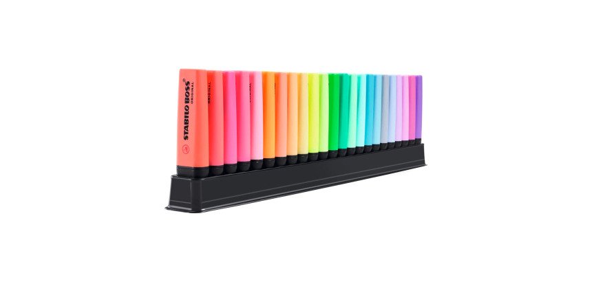 Surligneur Stabilo Boss couleurs assorties - Paquet de 23
