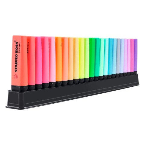 Subrayador fluorescente STABILO Boss colores surtidos - Set de 23