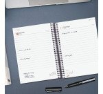 Agenda 155x212 1 Día Página Espiral Opaque Finocam Negro