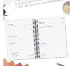 Agenda  155x212 mm1 Día Página Espiral Opaque Finocam Azul Español