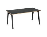 Schreibtisch Eden Arch Carbon in heller Eichenfarbe, 160 cm breit mit Kabelkanal