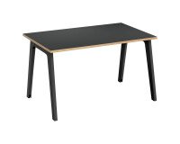 Schreibtisch Eden Arch Carbon in Eiche hell, 120 cm breit mit Kabelkanal.