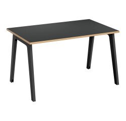 Straight desk Eden Arche carbon edging light oak L 120 cm with cable tray