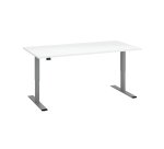 Bureau assis-debout Ecla Ergo réglage électrique en hauteur piètement gris aluminium