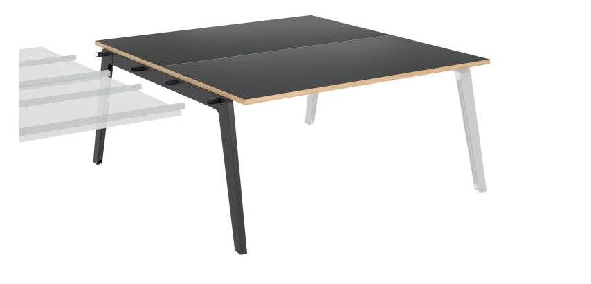 Center of 2 offices following Eden Arche carbon tray with integrated cable duct