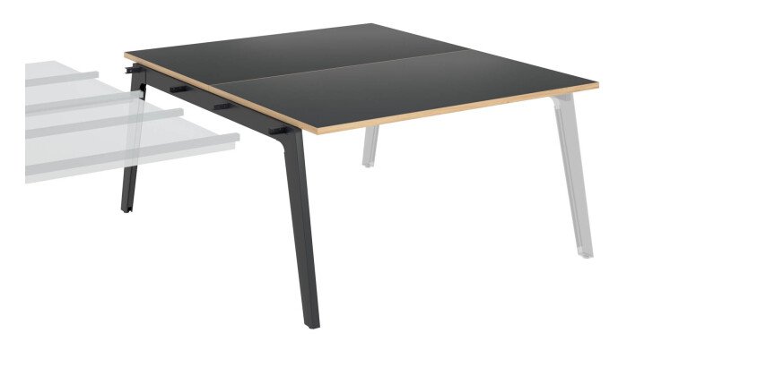 Pôle 2 bureaux suivant pieds arche carbone L.140 cm - Exprim