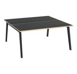 Conjunto de 2 mesas Eden Arco carbón con canaleta