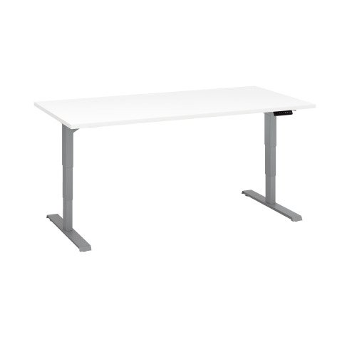 Mesa eléctrica regulable en altura Ecla Ergo Premium 160 x 80 cm blanca patas aluminio