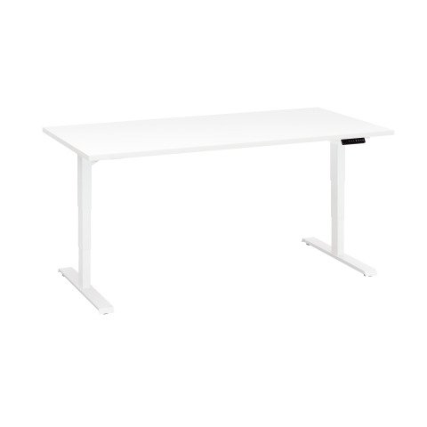 Mesa eléctrica regulable en altura Ecla Ergo Premium 160 x 80 cm blanca patas blancas