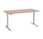 Bureau assis-debout Ecla Ergo réglage électrique en hauteur piètement gris aluminium