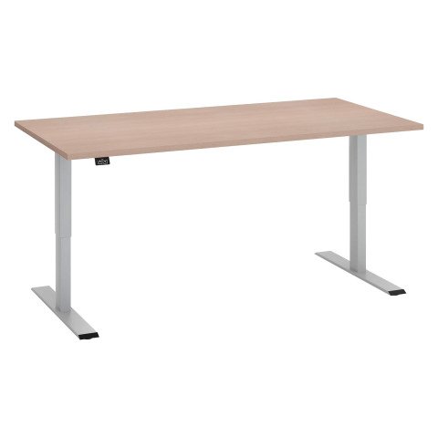 Mesa de oficina eléctrica regulable en altura Ecla Ergo 160 x 80 cm roble claro
