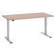 Bureau assis-debout Ecla Ergo réglage électrique en hauteur piètement gris aluminium