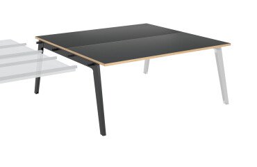 Conjunto de 2 mesas Eden Arco carbón con canaleta - elemento adicional