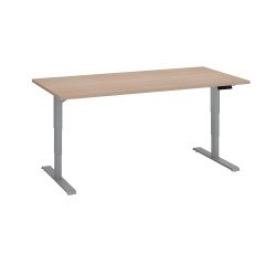 Scrivania elettrica elevabile 160 x 80 cm Rovere Chiaro Ecla Ergo Premium Bruneau