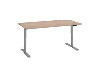 Bureau réglable en hauteur électrique chêne clair Ergo Premium 160 x 80 cm - Arch