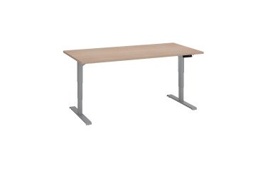 Scrivania elettrica elevabile 160 x 80 cm Rovere Chiaro Ecla Ergo Premium Bruneau