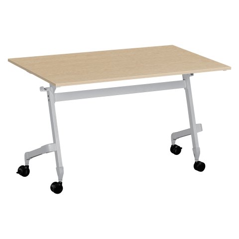 Mesa abatible Practica Plus Bruneau An 120 x Fon 70 cm roble claro patas aluminio