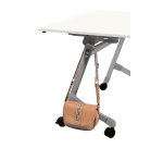 Table rabattable plateau blanc L 120 x P 70 cm - Galice Plus