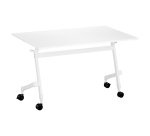 Table rabattable plateau blanc L 120 x P 70 cm - Galice Plus