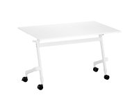 Opklapbare tafel B 120 x D 70 cm wit Bruneau Practika Plus poten in wit 