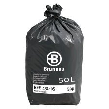 Pack 2 + 1 garbage bags 50 litres superior quality Bruneau grey - 400 bags + 200 for free