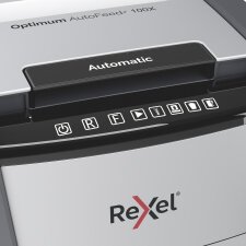 Distruggidocumenti Rexel Optimum Autofeed+ 100X, Taglio a Frammenti, Sicurezza P-4, 100 Fogli, 34L