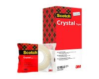 Pack de 12 cintas adhesivas Scotch Crystal transparentes - Ancho 19 mm x largo 33 m + 2 gratis