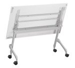 Table rabattable plateau blanc L 120 x P 70 cm - Galice Plus