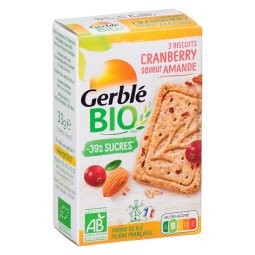 Biscuits Cranberry saveur amande Bio Gerblé x 3 - Boîte de 33 g