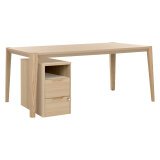 En_pack ostrahl bureau chene l180 et caisson 2t