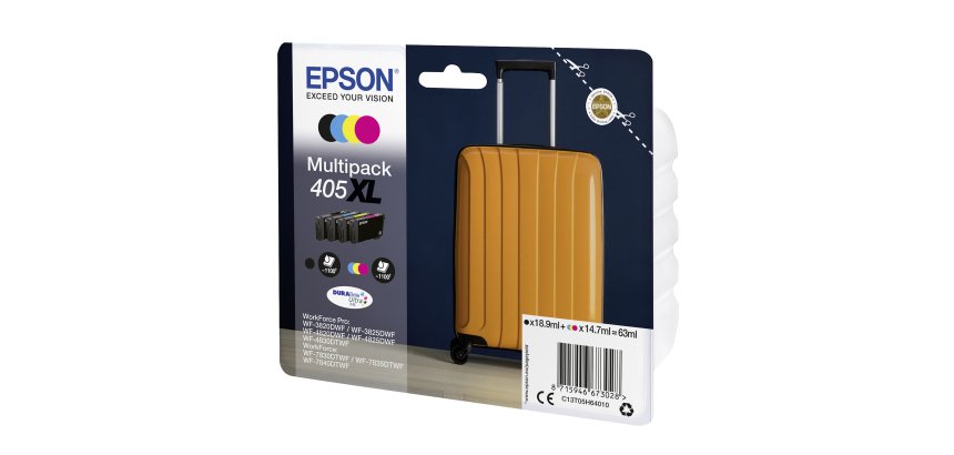 Epson 405 XL Pack 4 cartouches noire + couleurs pour imprimante jet d'encre