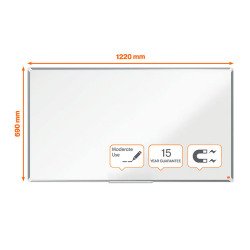 Tableau blanc laqué Premium+ 16/9e Nobo