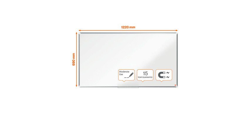 Gelakt witbord Premium+ 16/9e Nobo