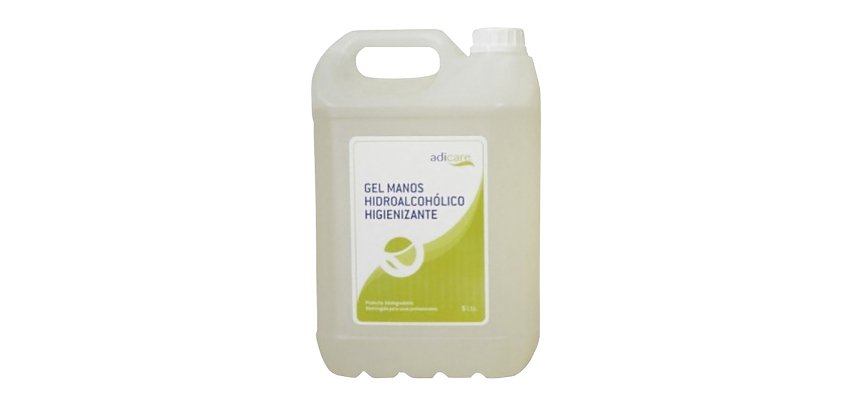 Gel hidroalcohólico desinfectante Adicare -  garrafa de 5L