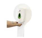 Tótem suelo con papelera y dosificador de gel