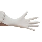 Guantes desechables de látex color blanco