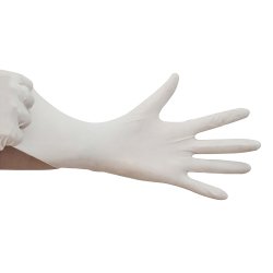 Guantes desechables de látex color blanco