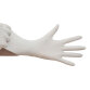Guantes desechables de látex no empolvado color blanco - caja de 100