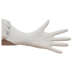 Guantes desechables de látex color blanco